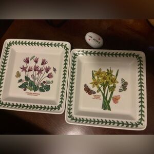 Portmeirion Bot. Garden Plates 7" Susan Williams-Ellis Set Of 2